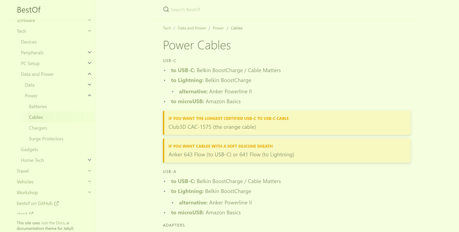 power cables